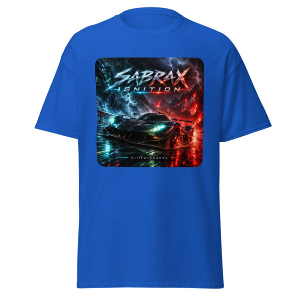 unisex-classic-tee-royal-front-6aac7e6c52bf3.jpg SABRAX IGNITION Automotive Graphic Unisex T-Shirt | AillForSounds Energy